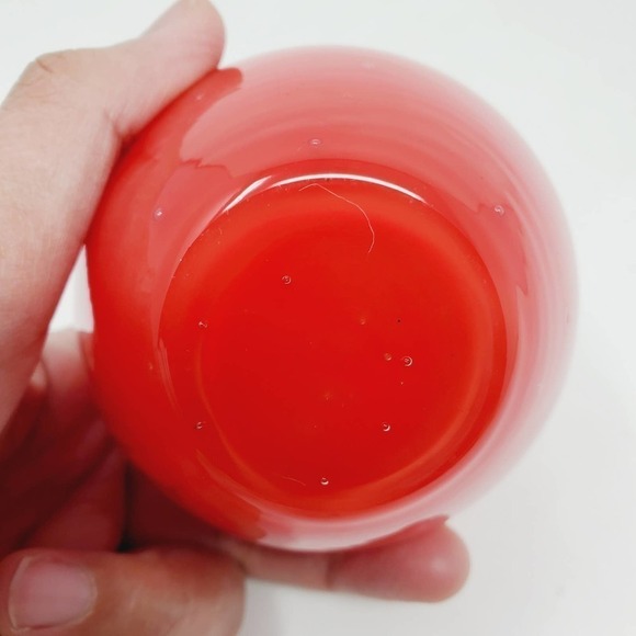 Handblown Apple Paperweight With Green Stem Glass Kitchen Home Decor - Picture 5 of 8